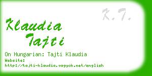 klaudia tajti business card